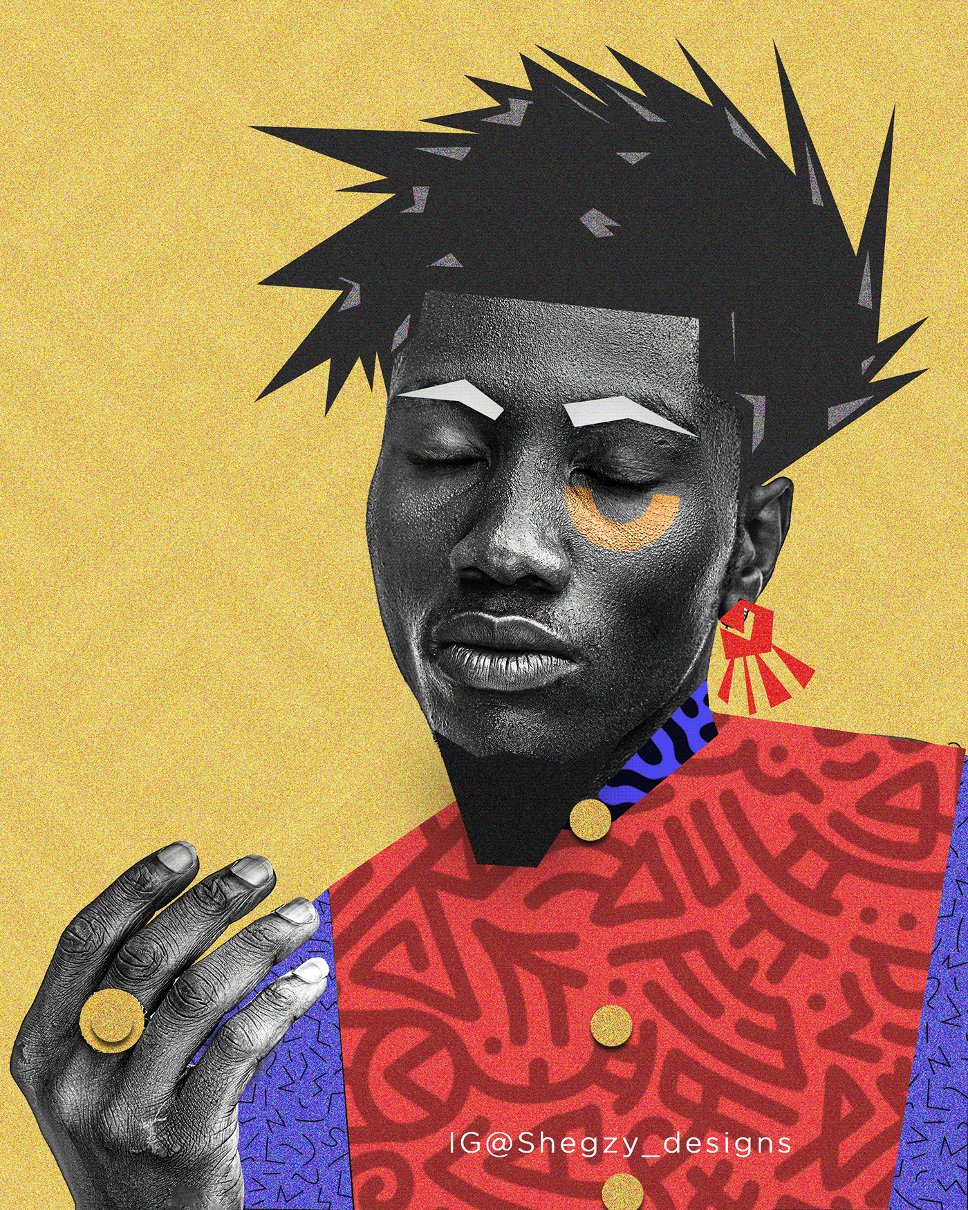 afro afrofuturism afrothunder art artwork colorfulafro digitalart photoshop posterdesign