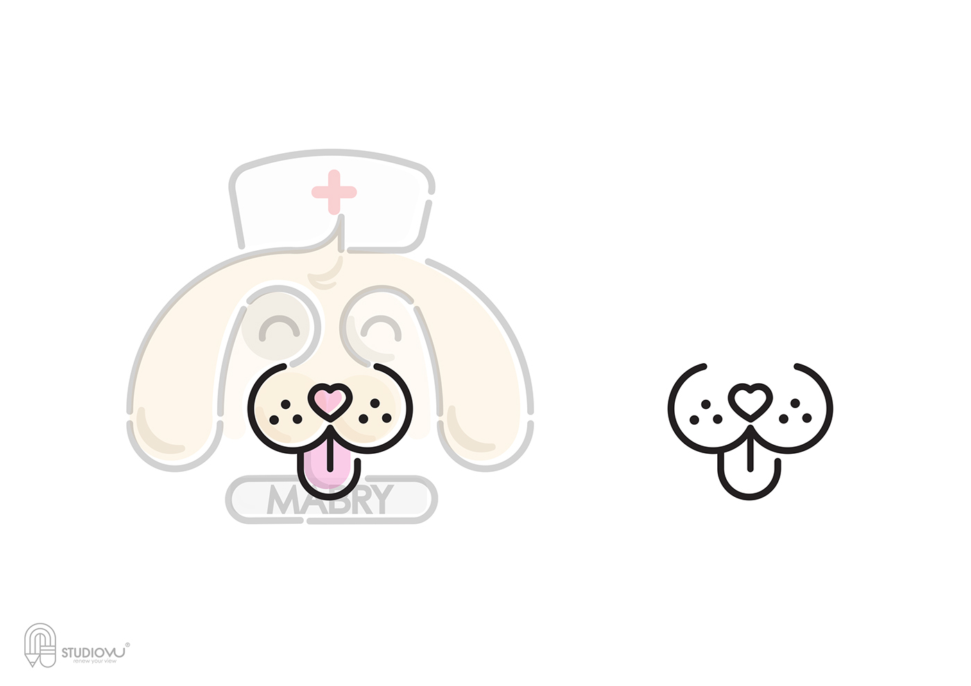 dog logo Animal hospital branding  vu agency abouzar mohammadi graphic
