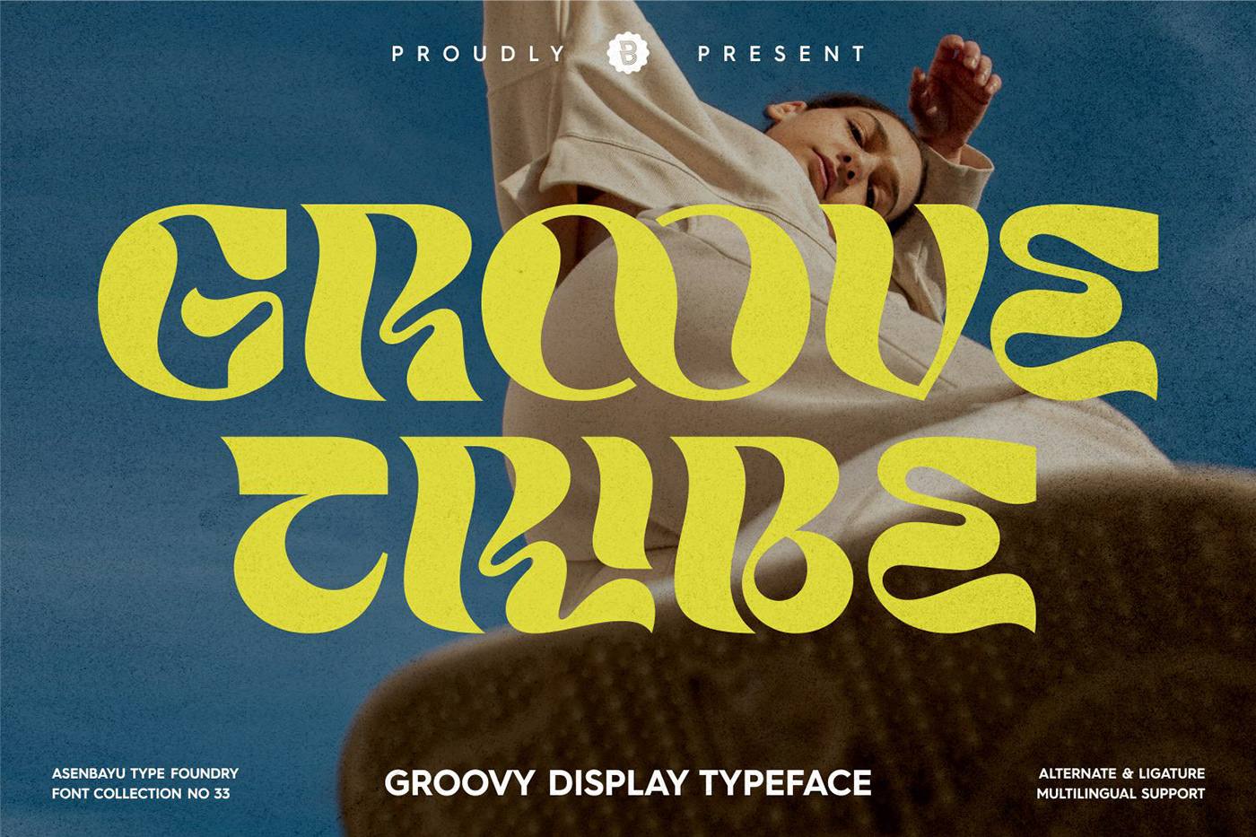 font Typeface display font type design Retro psychedelic fluid groovy vintage typography  