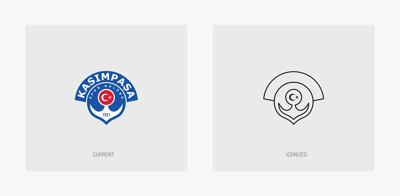 club football Icon iconized logo minimal monochrome super league Turkey turkish