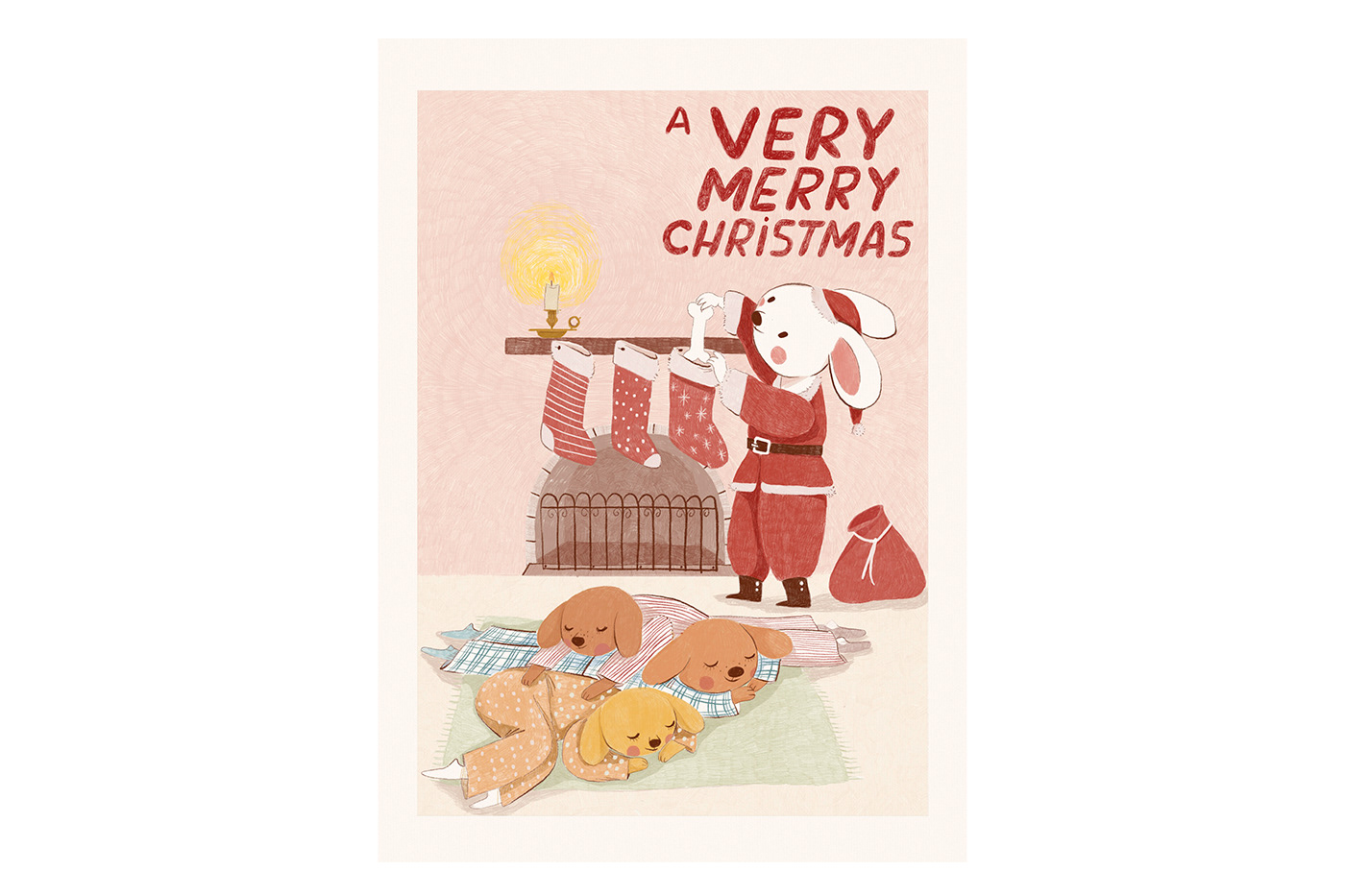 Christmas Digital Art  greeting card Holiday Merry Christmas new year