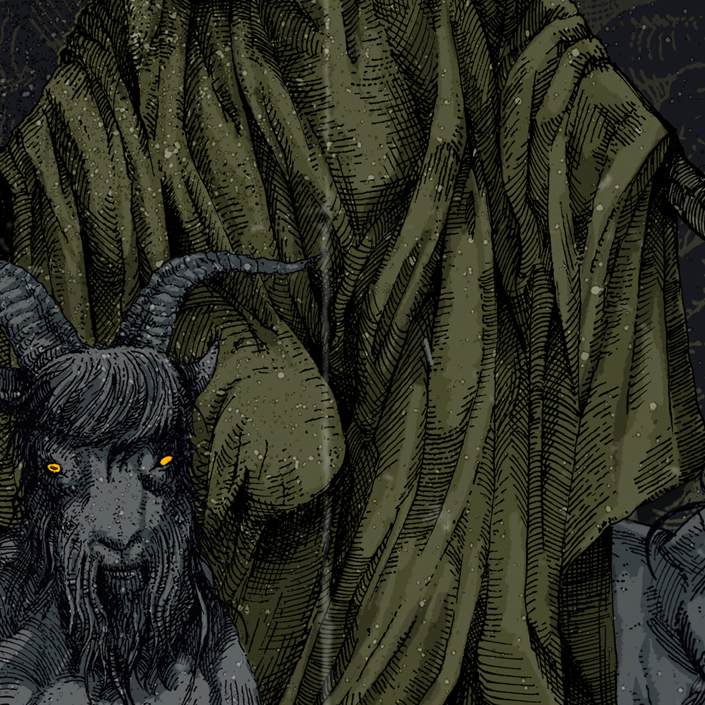 animals Blackmetal Deathmetal dotwork engraved goat ILLUSTRATION  metaldesign traditionalillustration