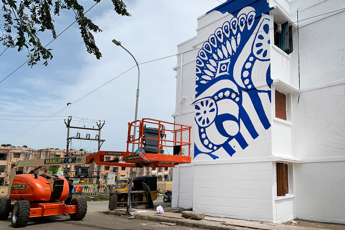 Graffiti hands India mudra Mural painting   Street Art 