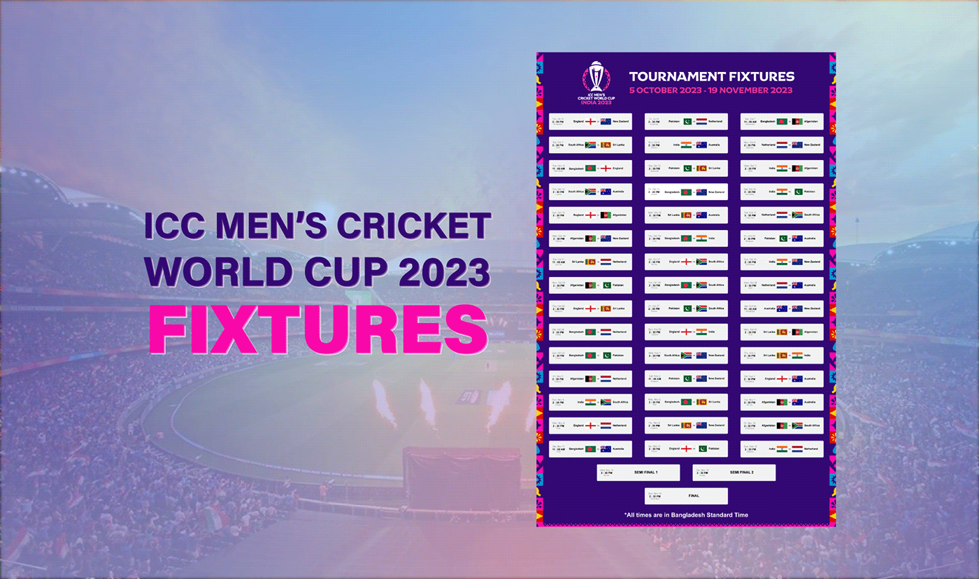 vect plus Cricket poster design Poster Design world cup 2023 design sports banner Fixture
