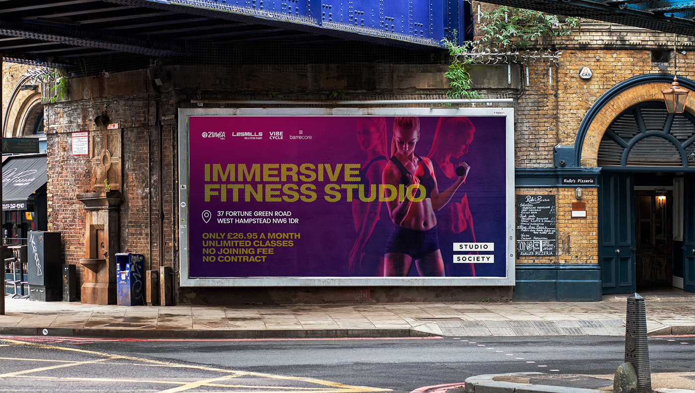 fitness gym Health immersive studio campaign workout print graphic design 