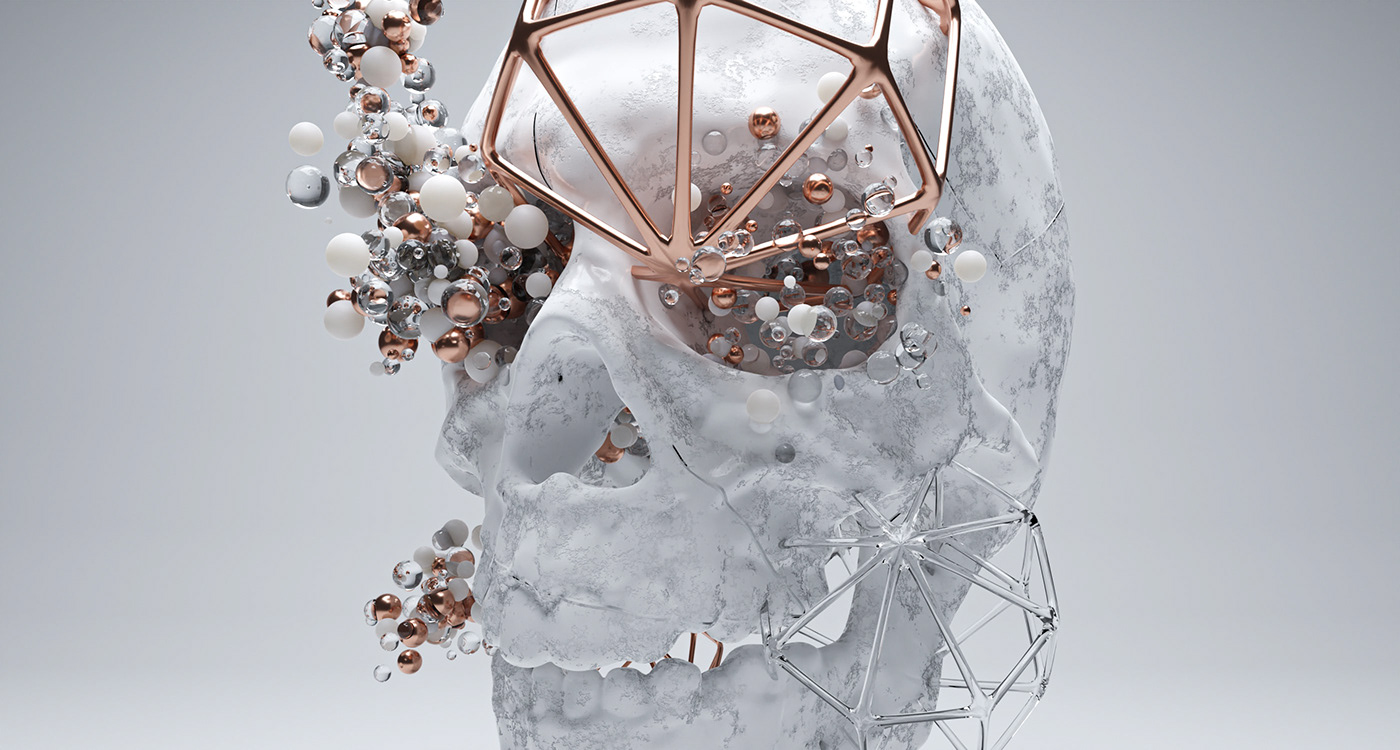 3d art art artwork blender Digital Art  skull