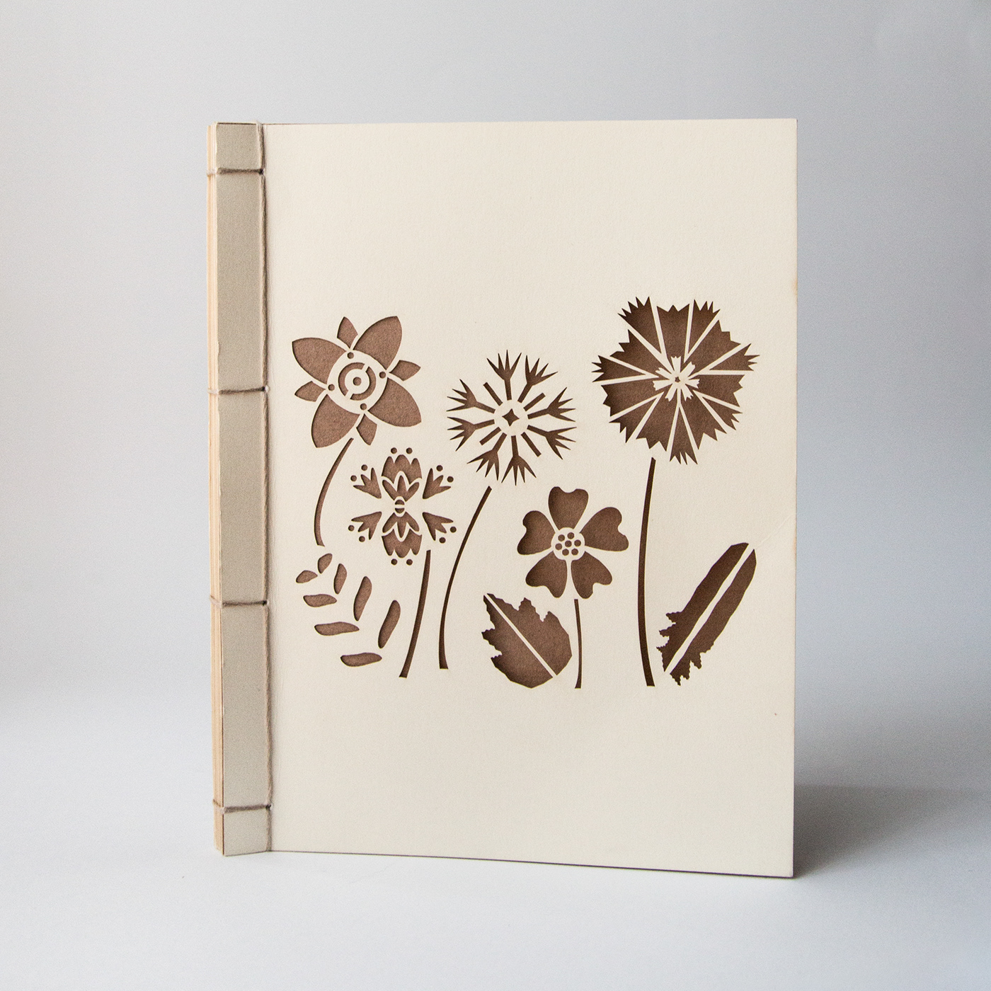 graphic design  herbs tea Laser-Cut flower ILLUSTRATION  binding typography   creative paper Book Binding