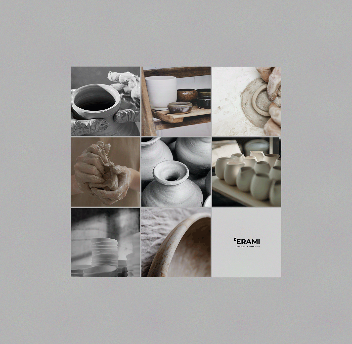 design feed instagram graphic design  identity Logotype Pottery brand pottery branding Social Media Design typography   visual identity