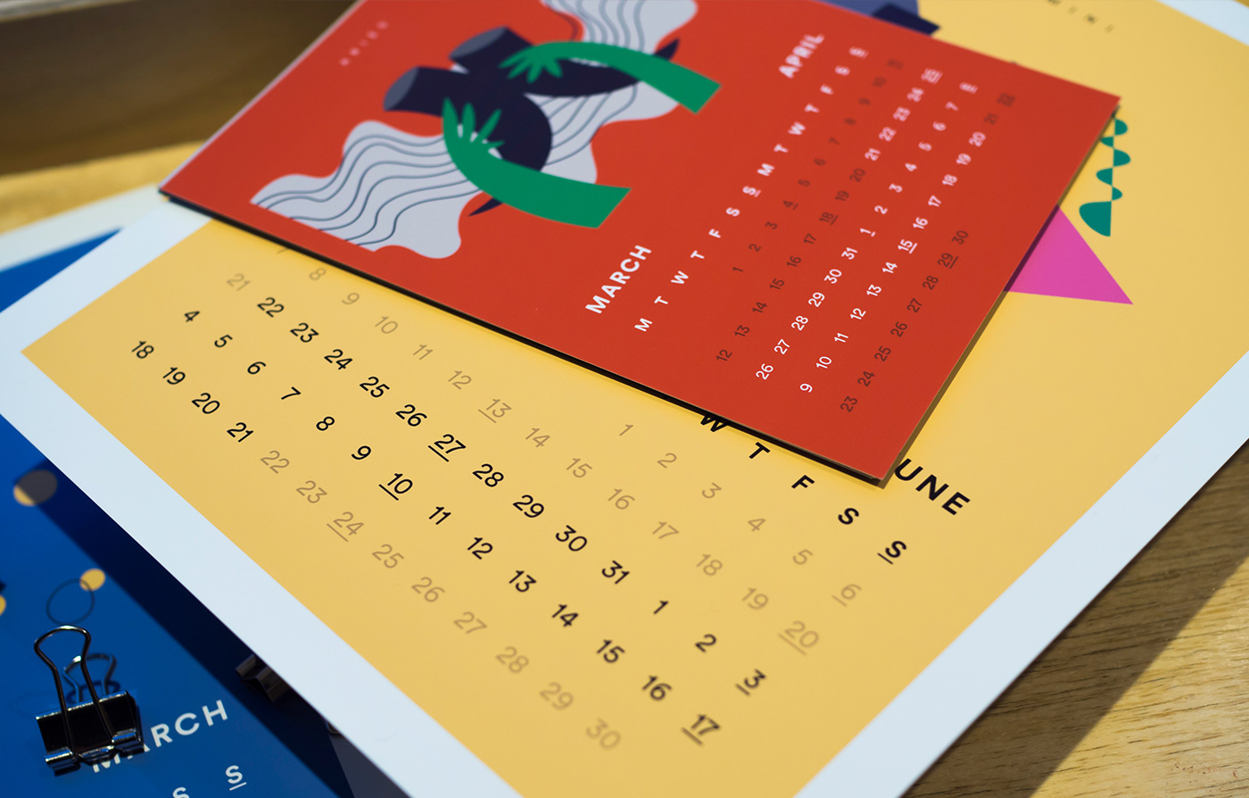 calendar zodiac Horoscope colorful graphic design  calendar design Layout Design typography  