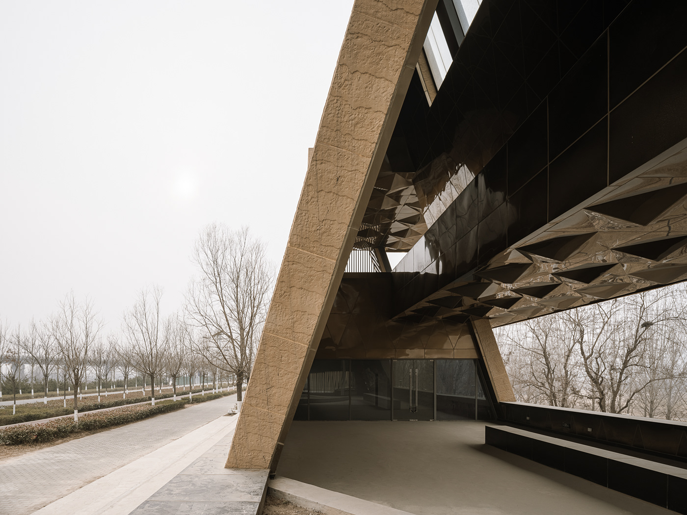 architecture Architecture Photography Landscape Pavilion Photography  PLAT ASIA rammed earth studio TEN Tan xiao Weihe xi'an