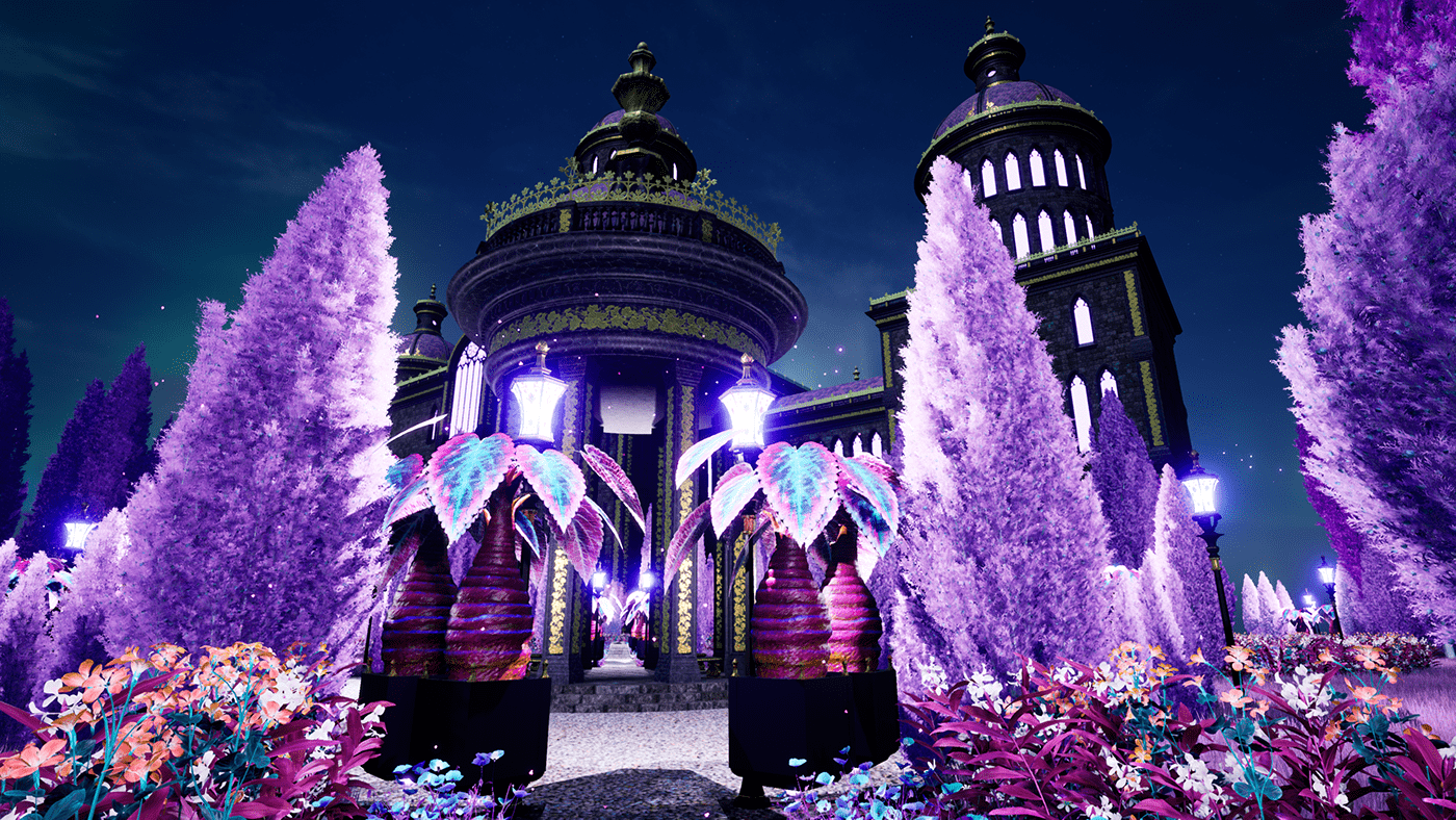 baroque Castle environment fantasy french architecture gothic Magic   magic plants palace wizard