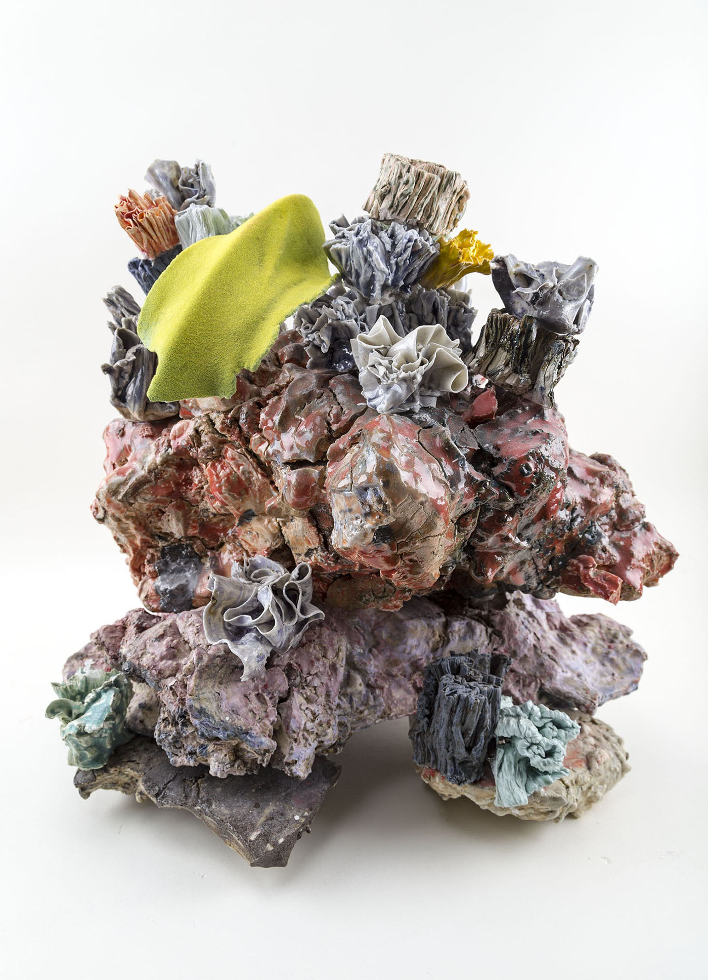 conglomerate rocks surface texture ceramics  sculpture geological coral floral
