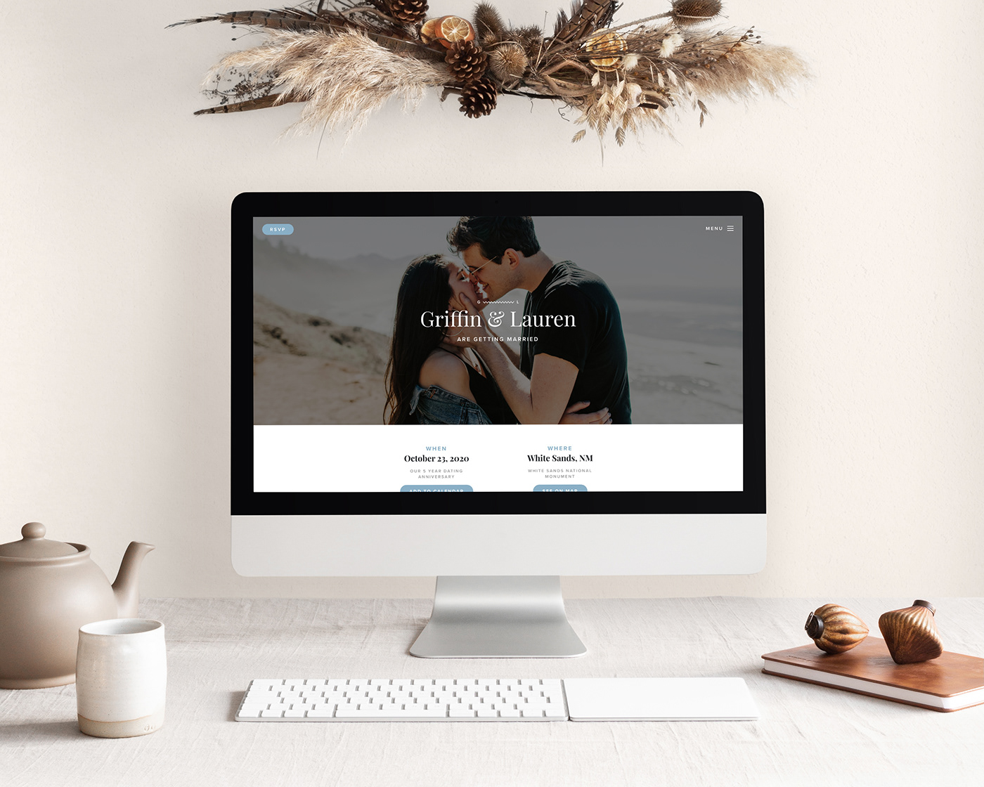 Website design wedding site bootstrap menu Custom