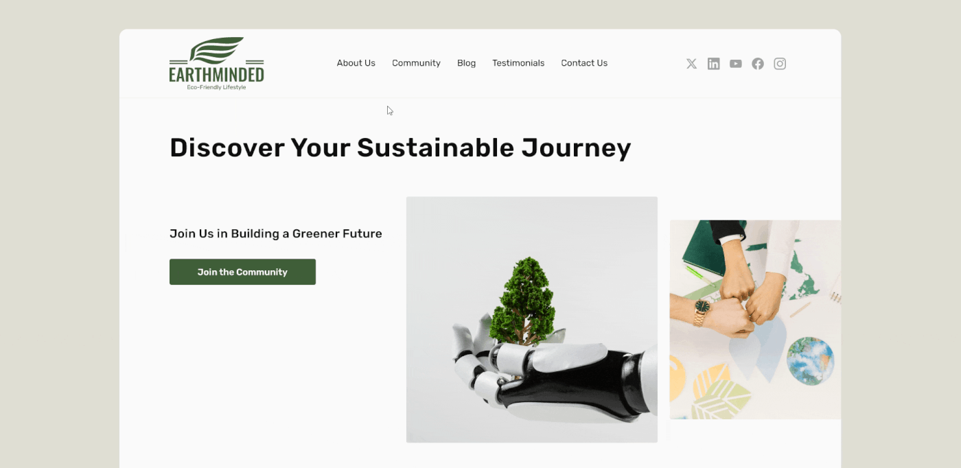 landing page UI/UX Figma UX design ui design Web Design  Responsive Design eco Ecology Sustainability