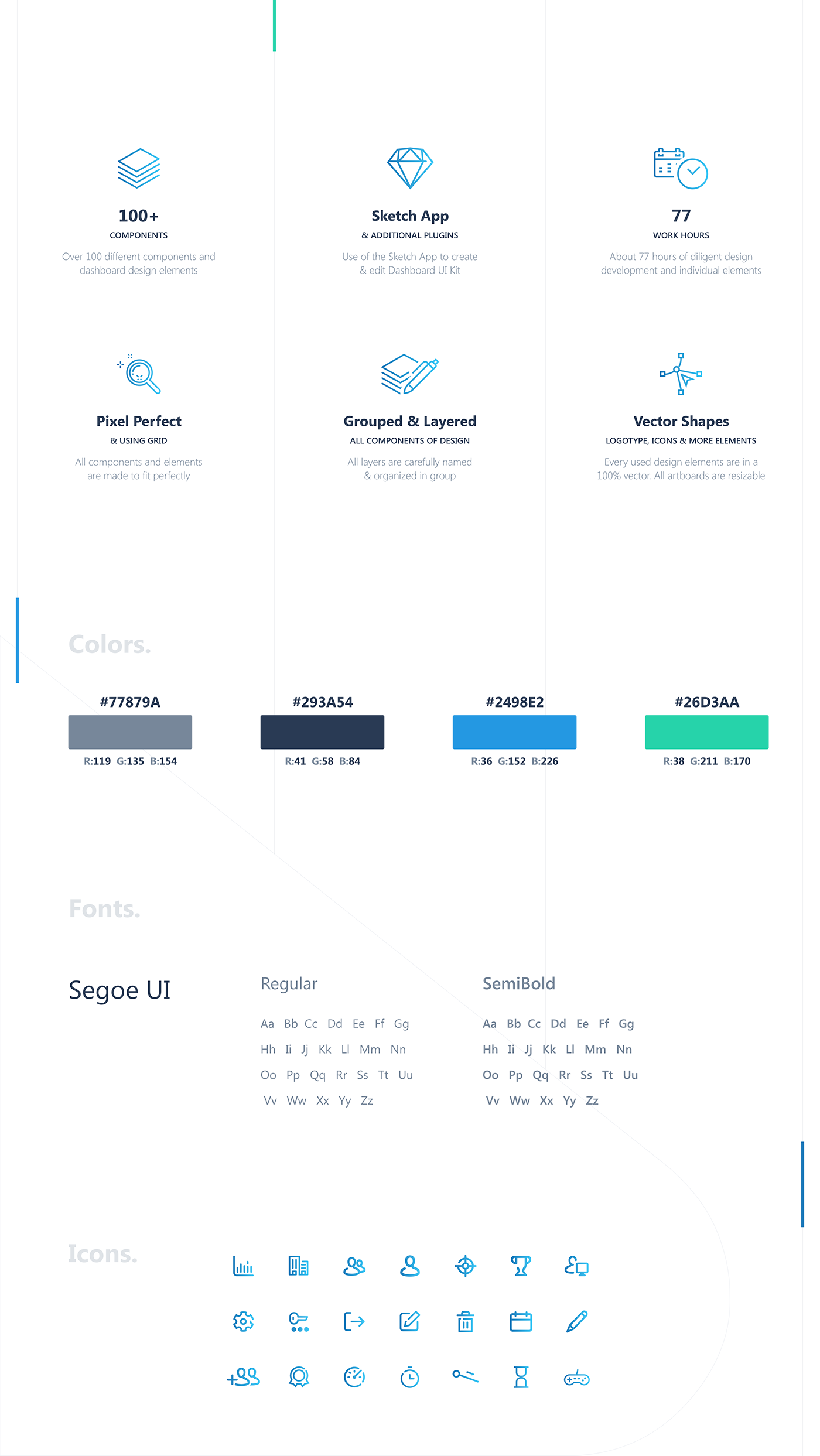 dashboard UI/UX Design light theme infographic