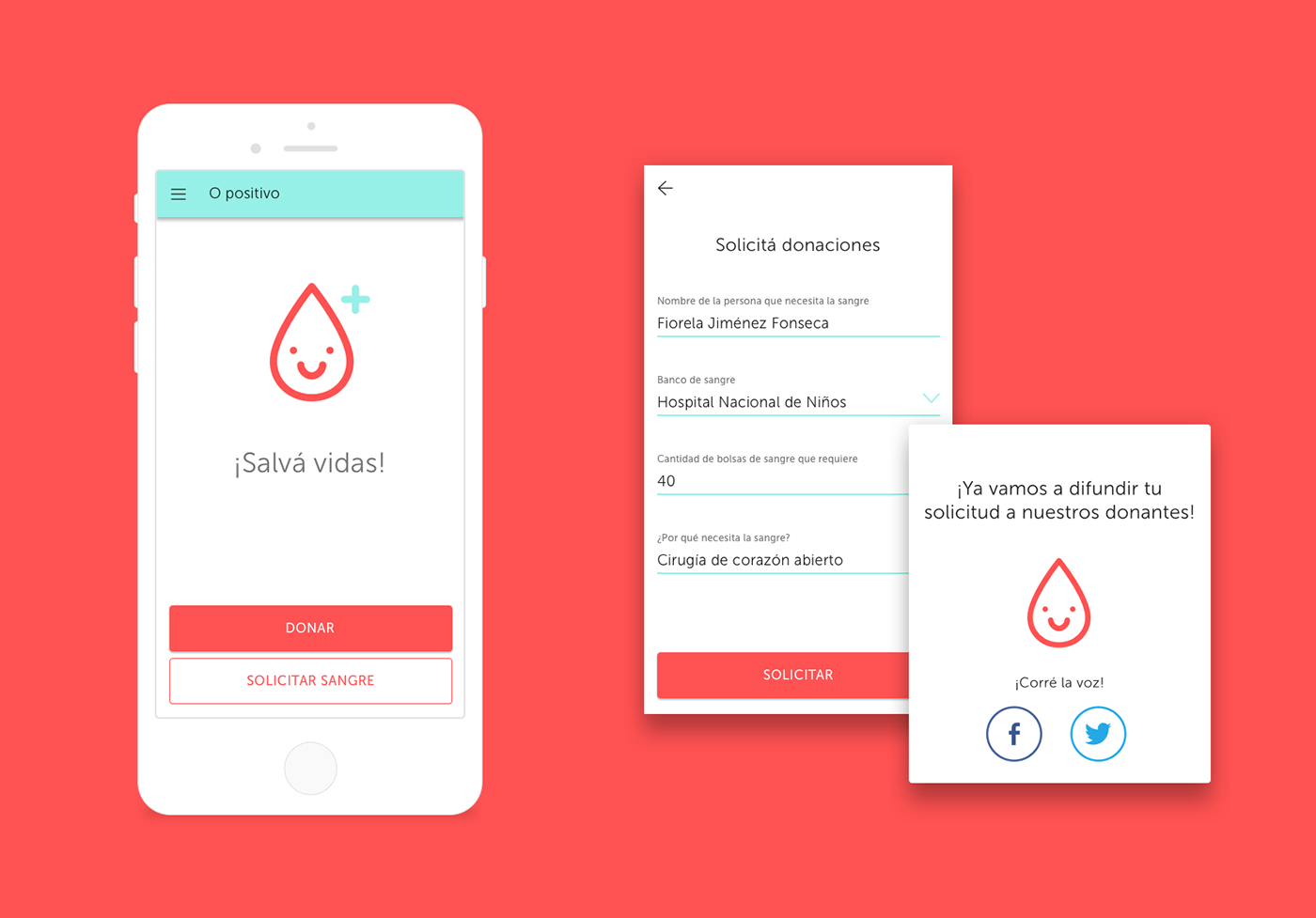 Adobe Portfolio app blood healthcare web app