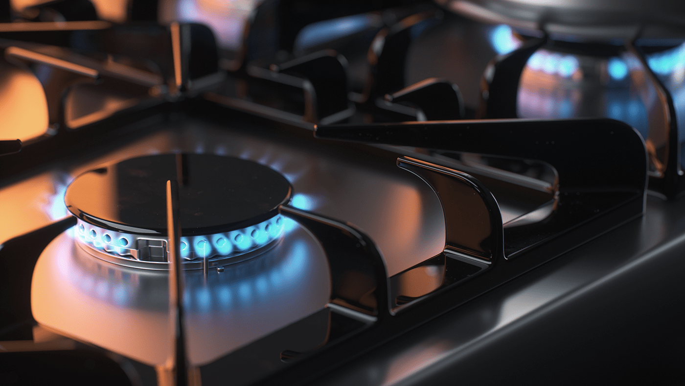 3D explainer heat kitchen motion octane simulation smoke steel water
