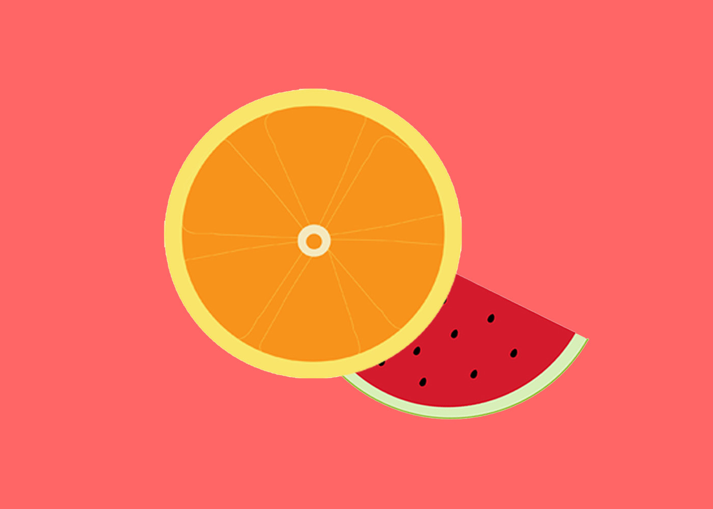 Patterns summer watermelon orange art Printing illustrations