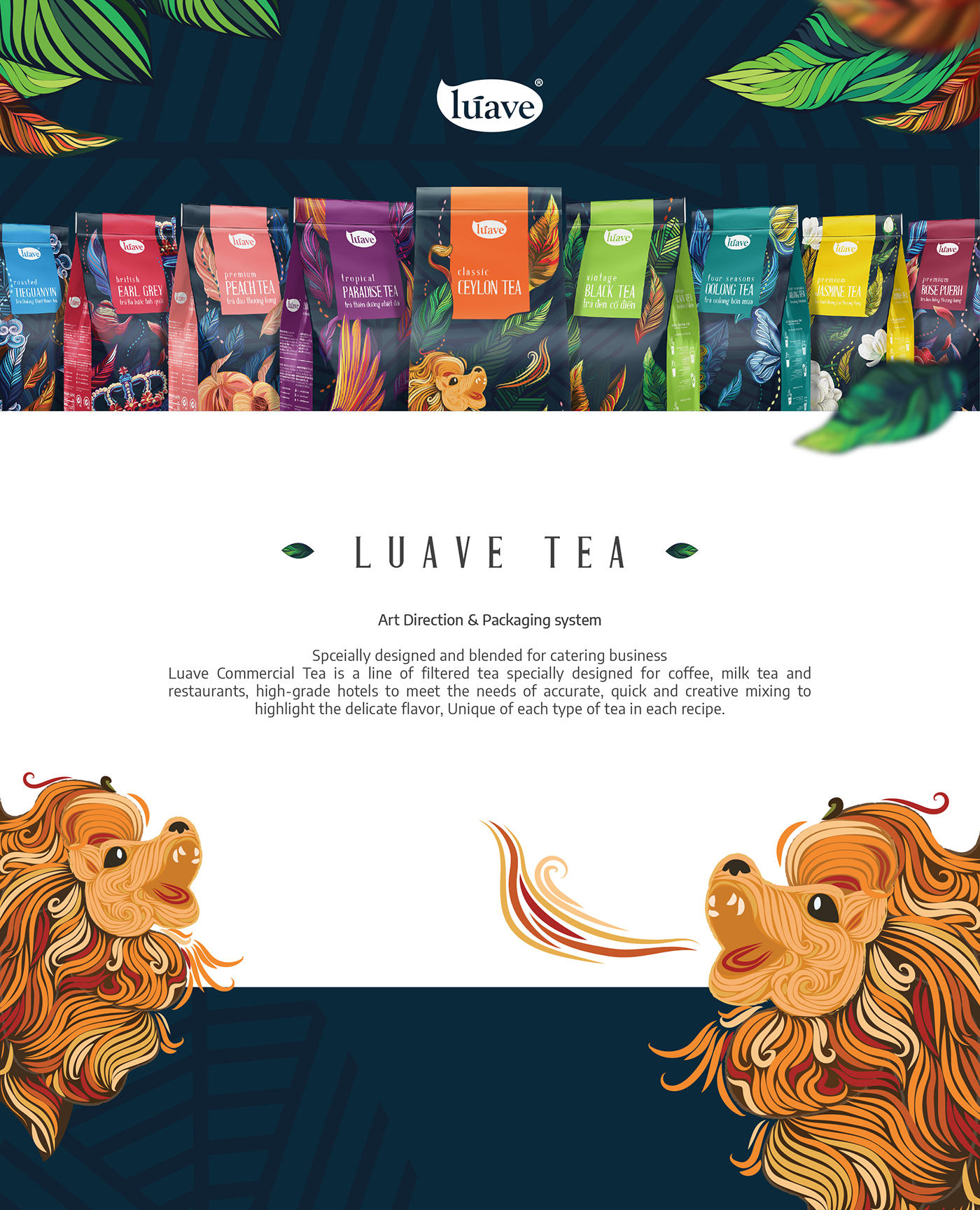 agency Packaging tea comma commercial creative design FMCG ILLUSTRATION  vietnam