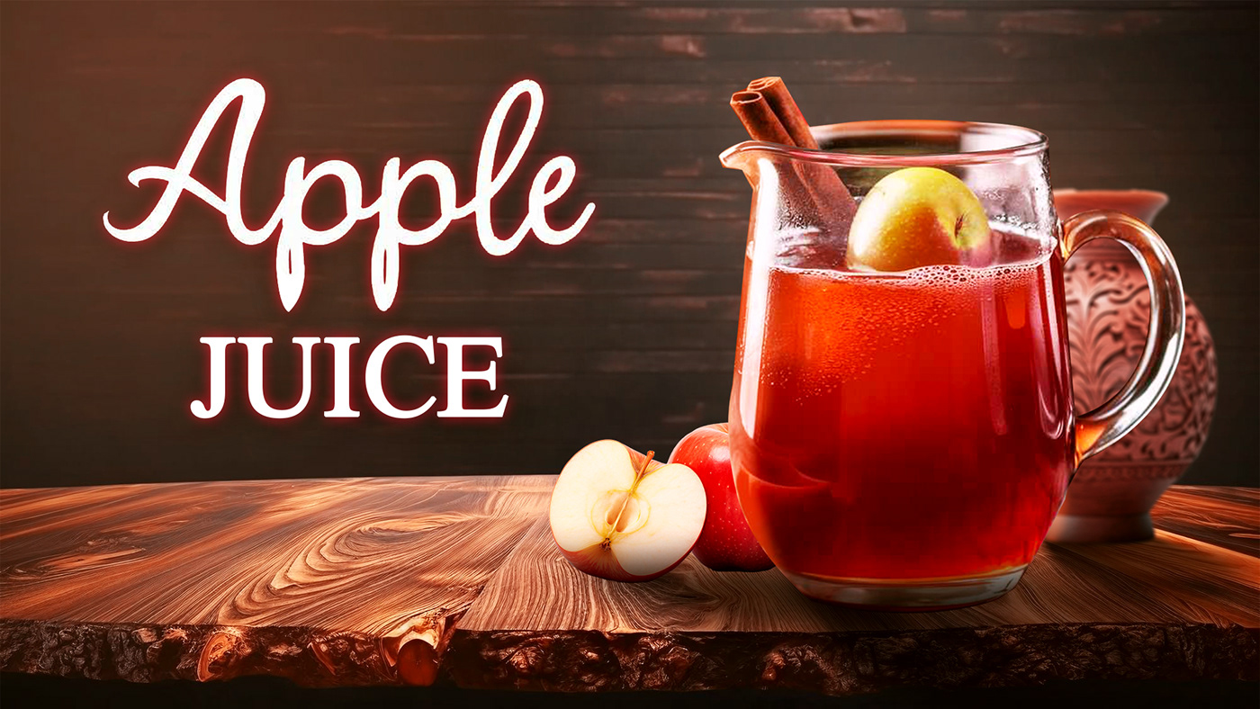graphic design  Social media post marketing   apple juice Adope Photoshop