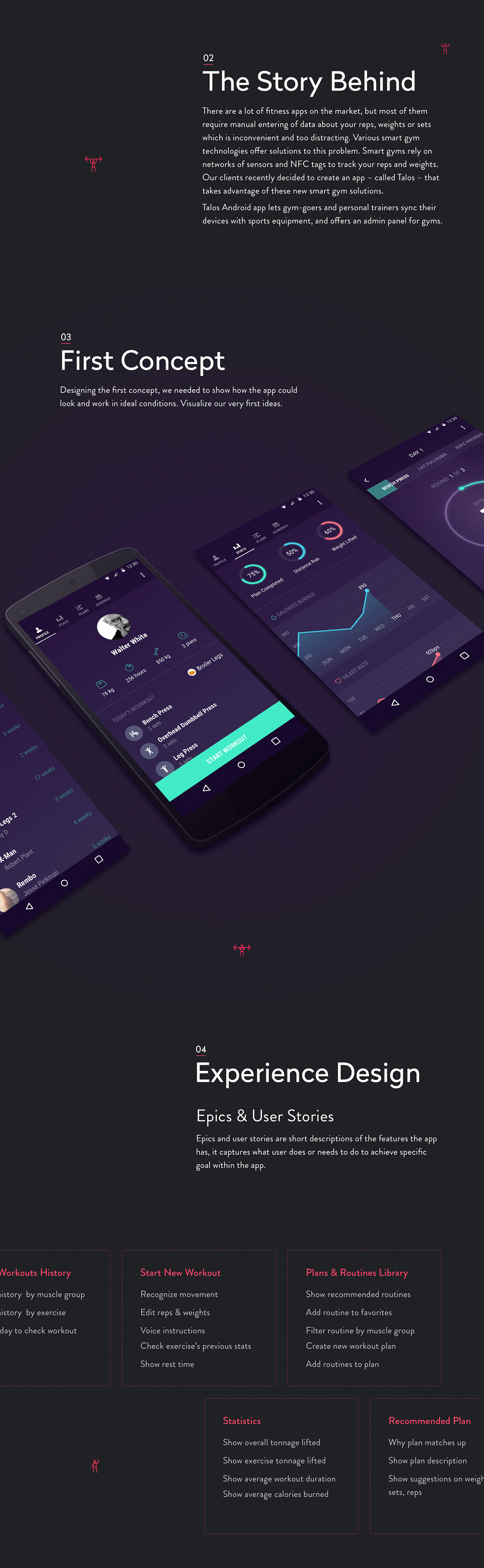 android workout UI ux animation  gif