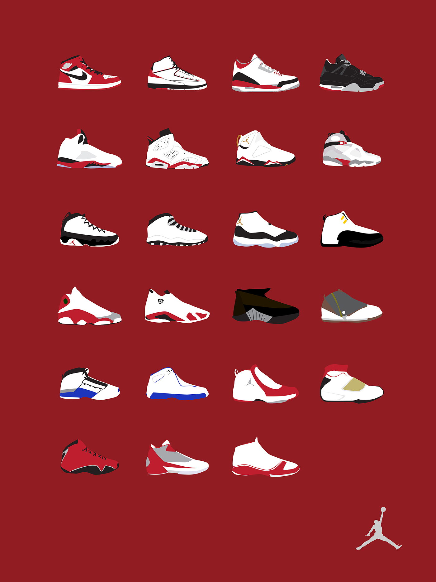 jordans from 1 to 23