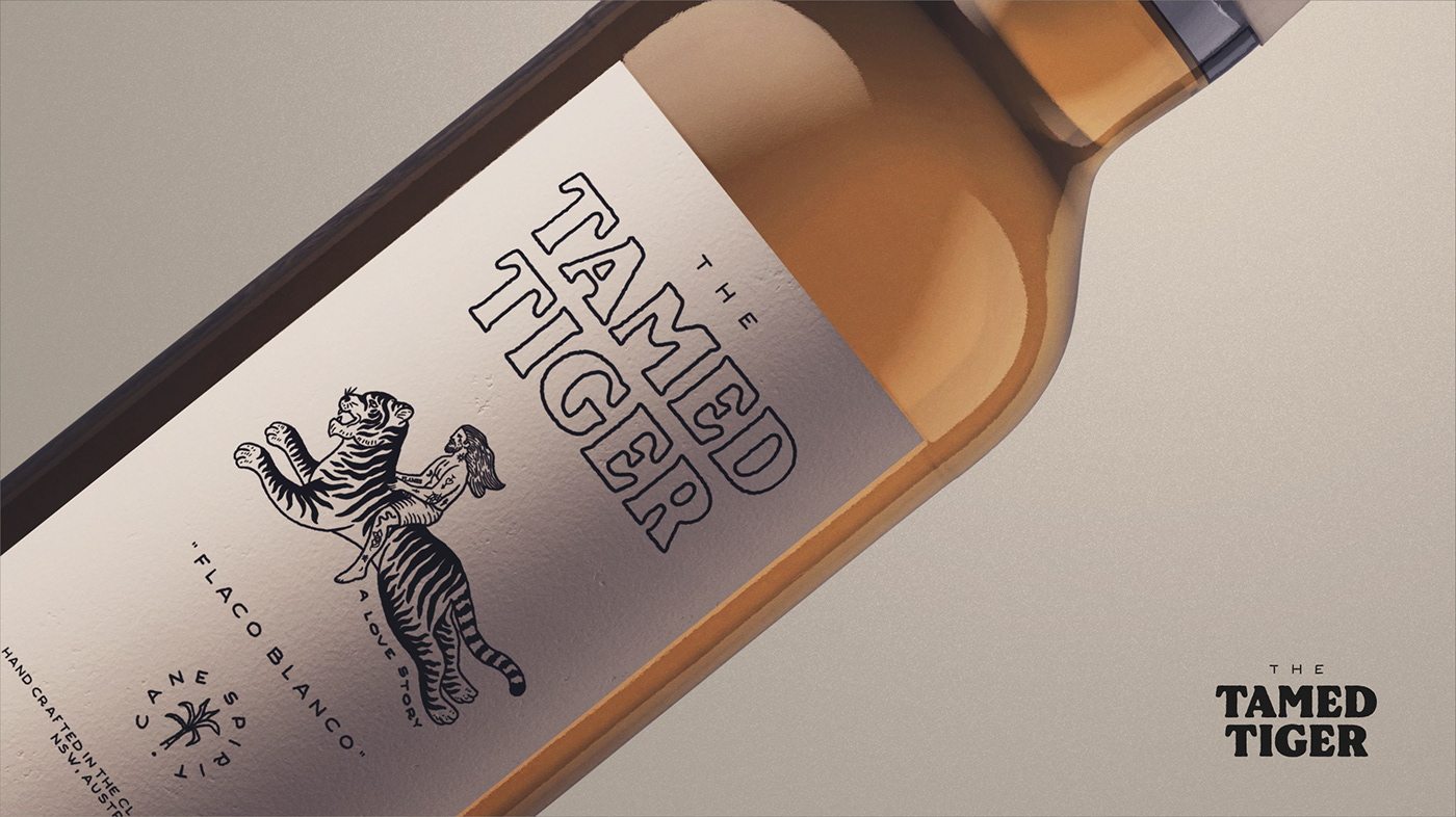 The Tamed Tiger Label Design - Front Label Closeup