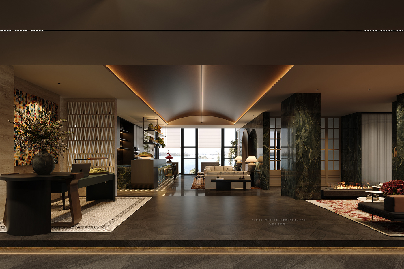 3ds max architecture visualization interior design  modern corona CGI vray Render 3D