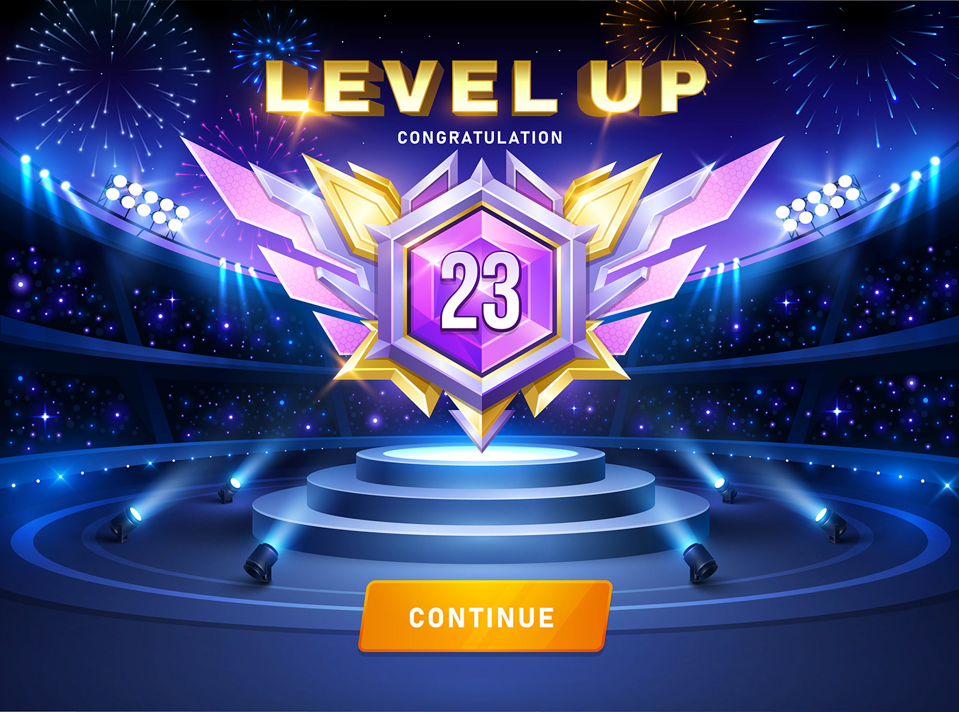 award Level levelup Medal podium reward spotlight stadium Stage STATION