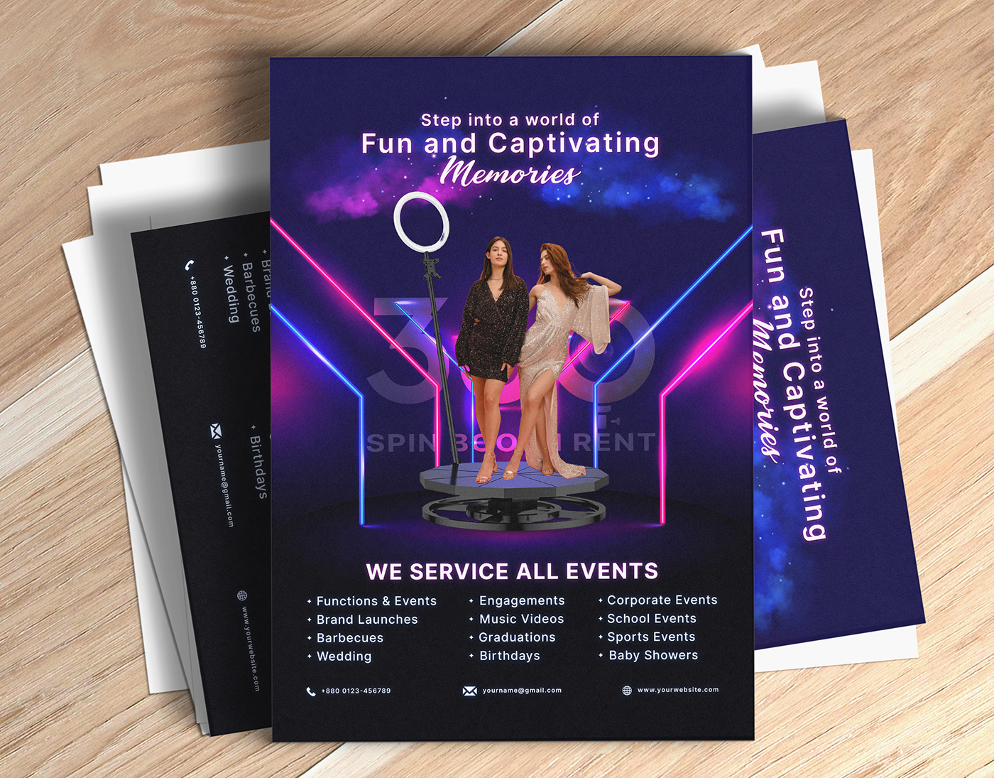 flyer Flyer Design Social media post poster banner Advertising  360 photo booth 360 photo booth flyer 360 photo booth rental 360spin