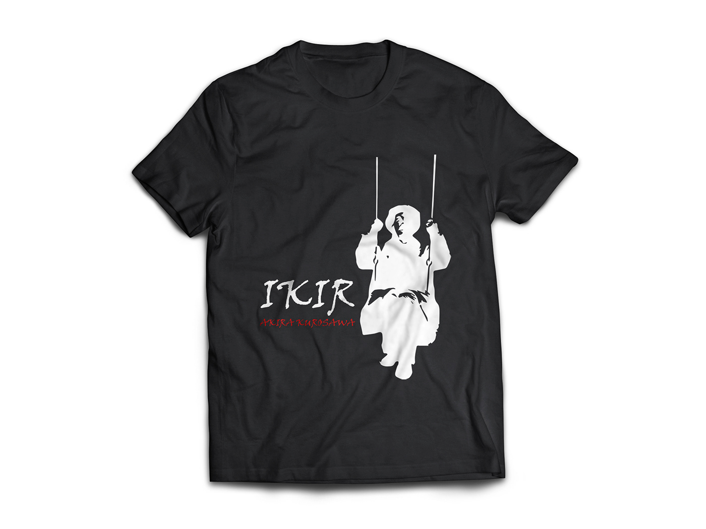 Akira Kurosawa art Cinema design digital illustration ıkiru minimal movie t-shirt vector