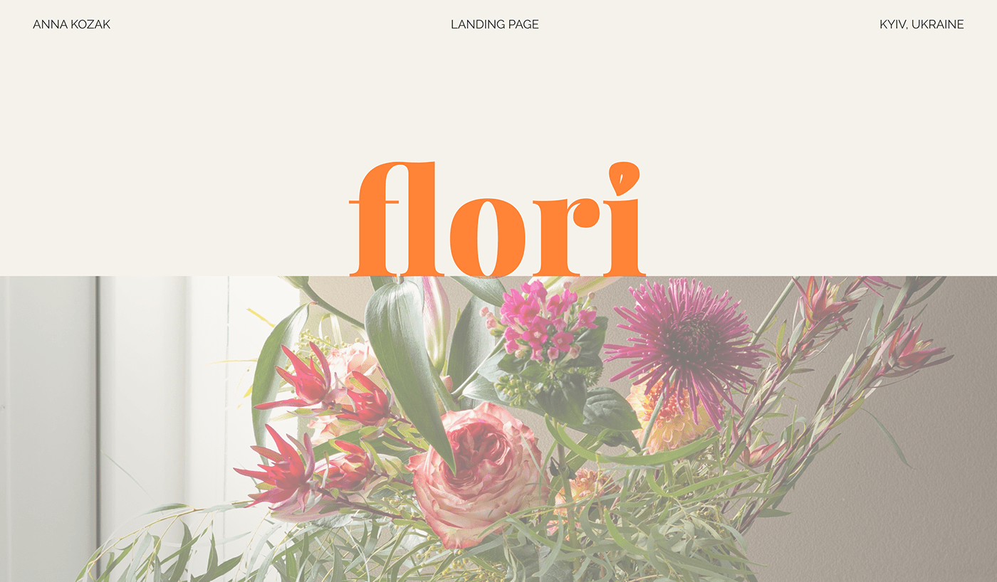 flower floral landing page Website Figma UI/UX Web Design  Adaptive mobile florist