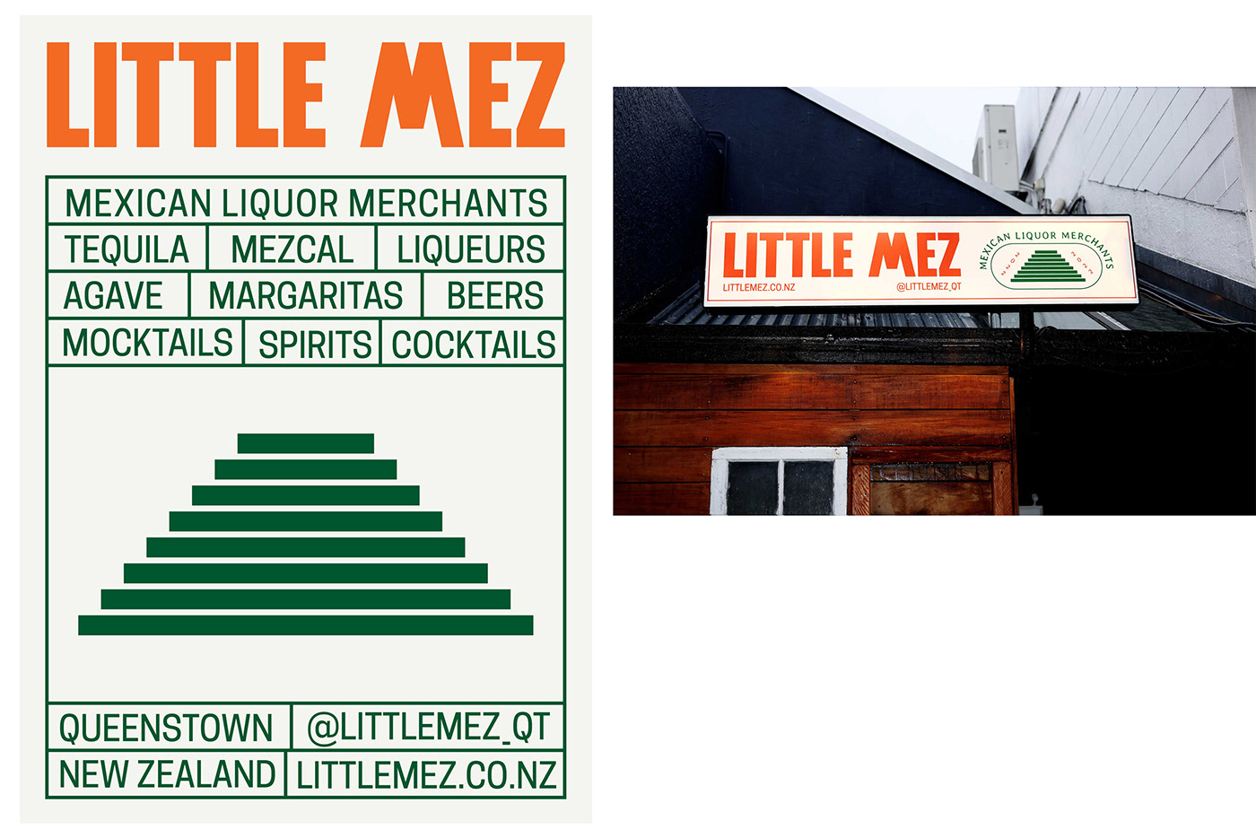 agaveria brand identity drinks Little MEz Logo Design mejico Mexican New Zealand queenstown бар