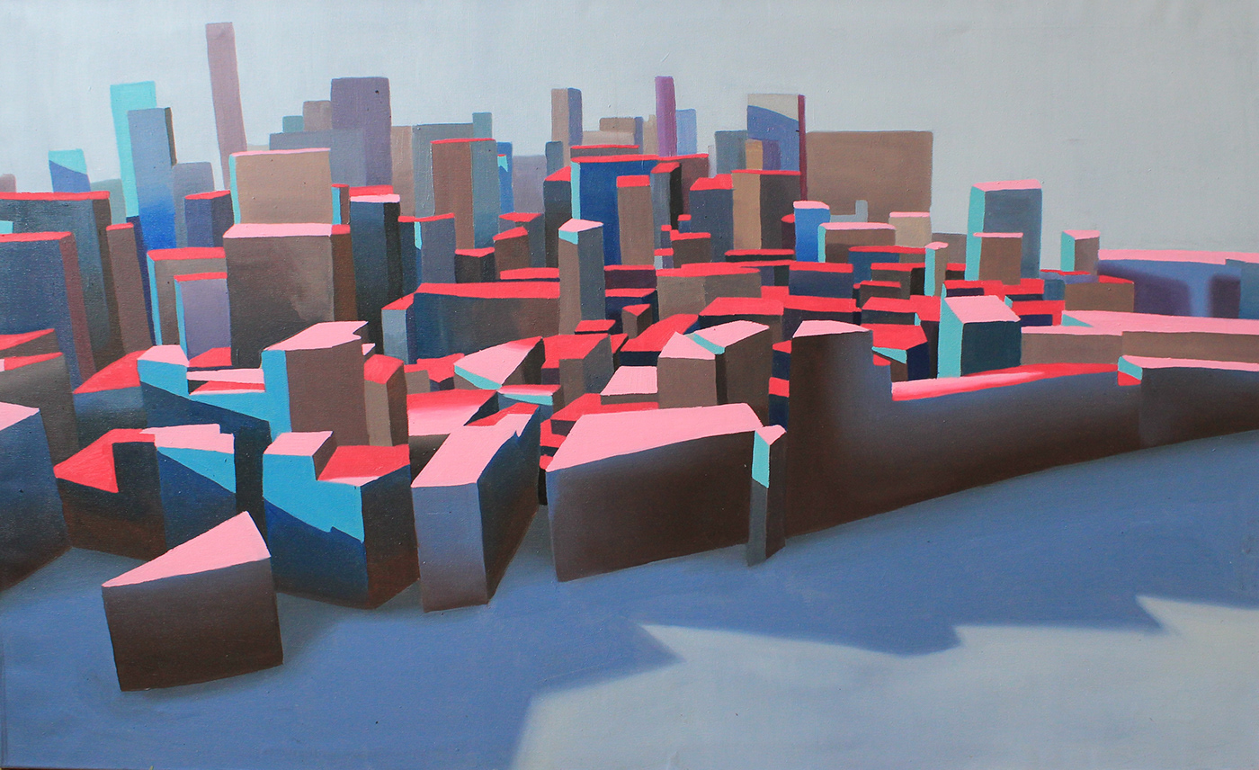 3D abstract architecture art city modern paintingsale