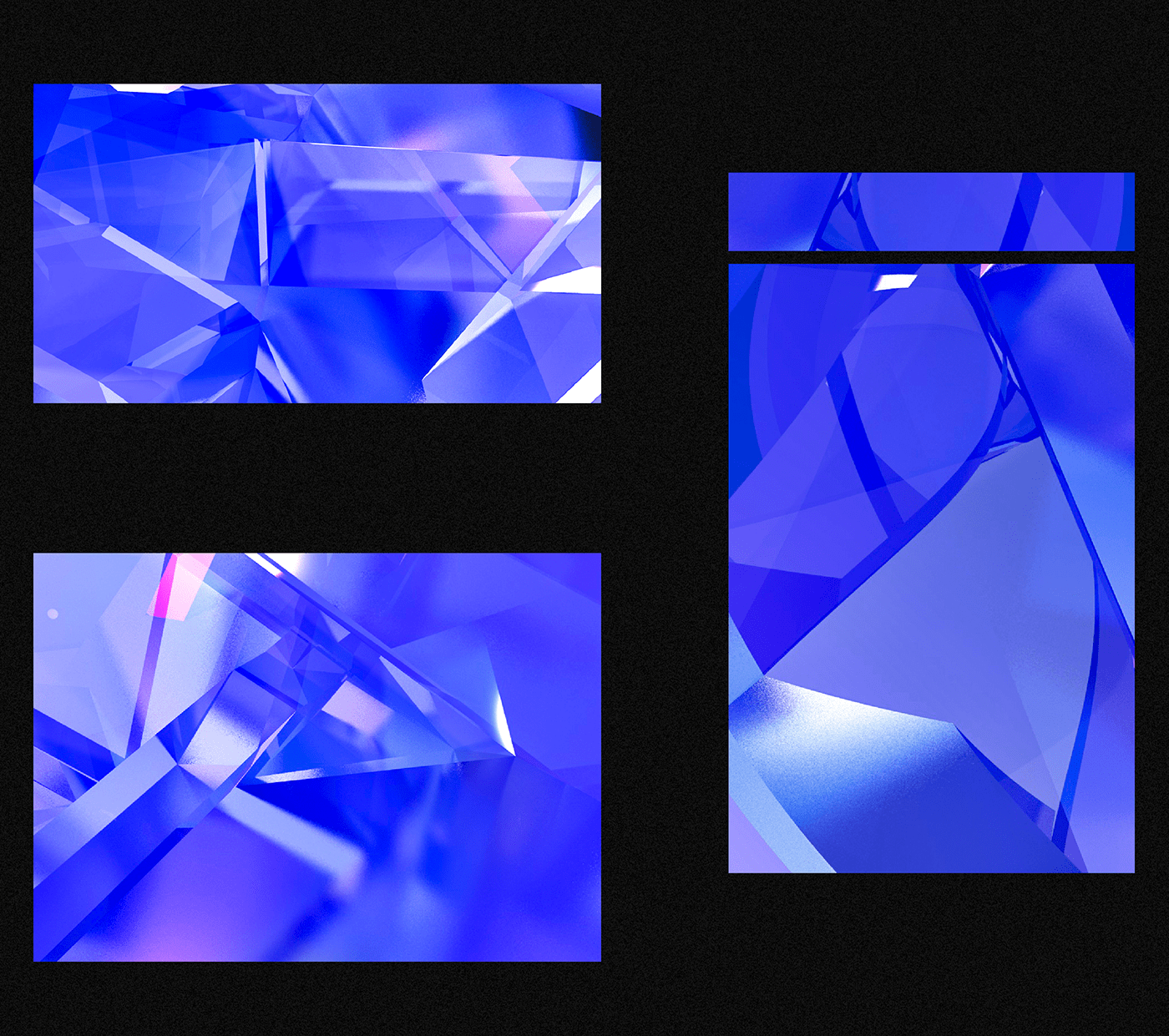 3D abstract blue cinema 4d glass light noise reflexion refraction texture