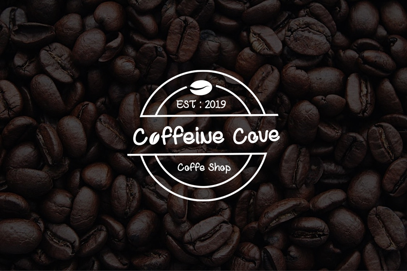 Logo Design, Brand Identity Creation and Branding for Caffeine Cave Coffee Shop