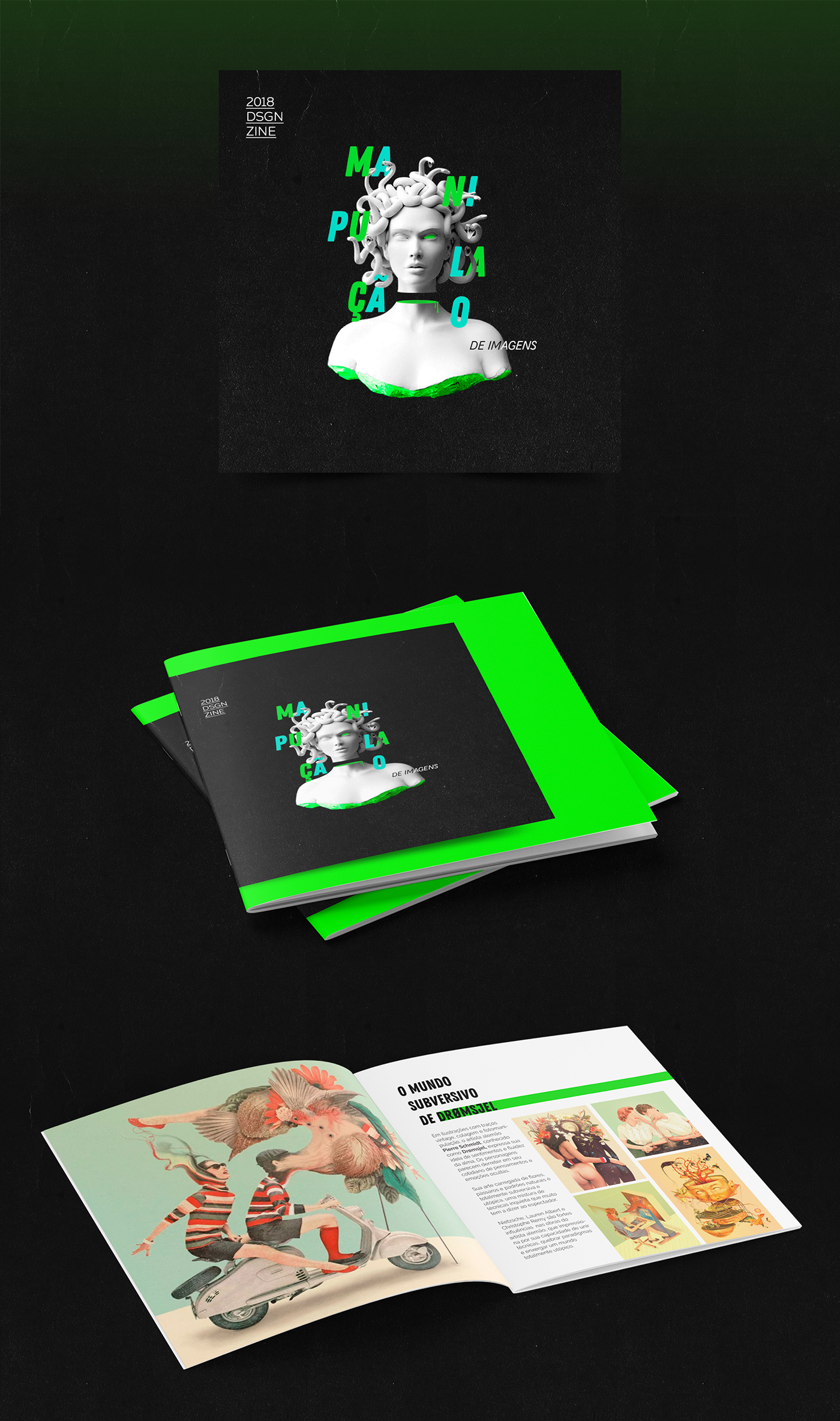 Zine  diagramação editorial brochure square brochure editorial design  manipulation Layout Zine Design fanzine