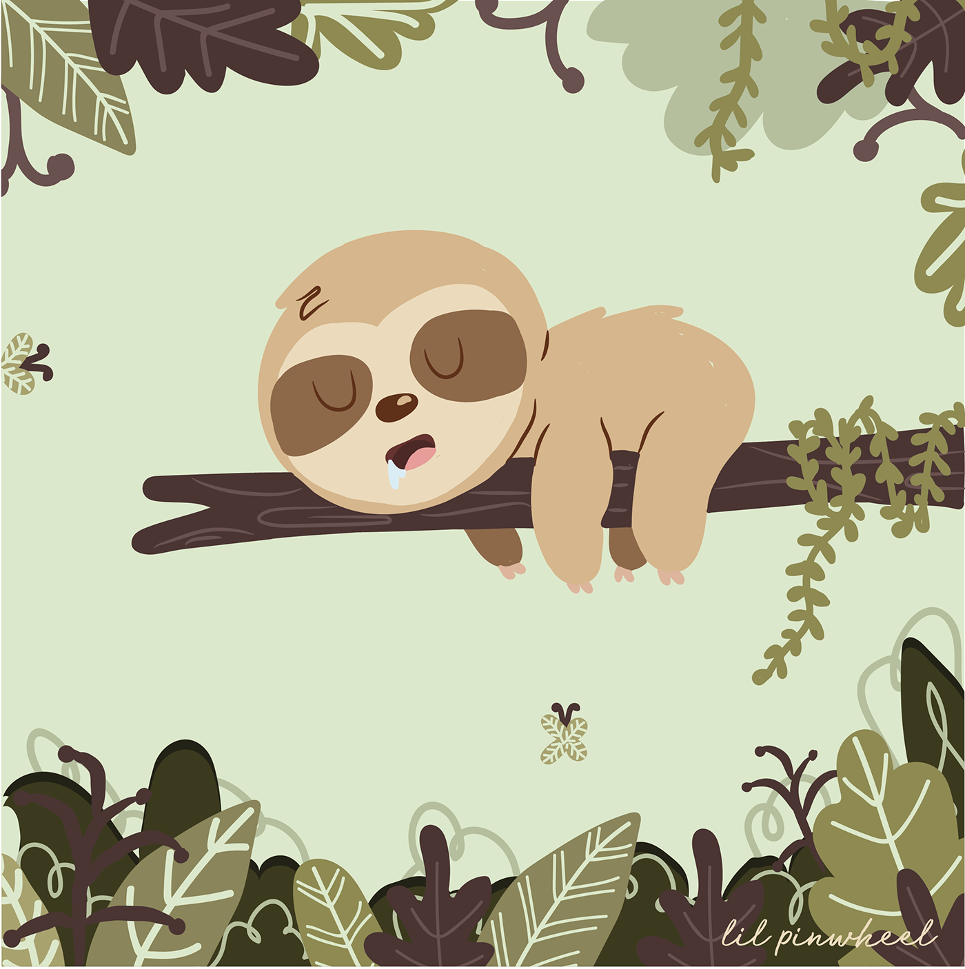 lazy sleeping sloth