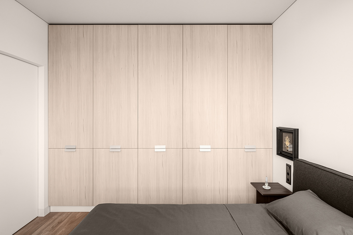 apartment flat furniture glassblowing interior design  kitchen light minimal White wood