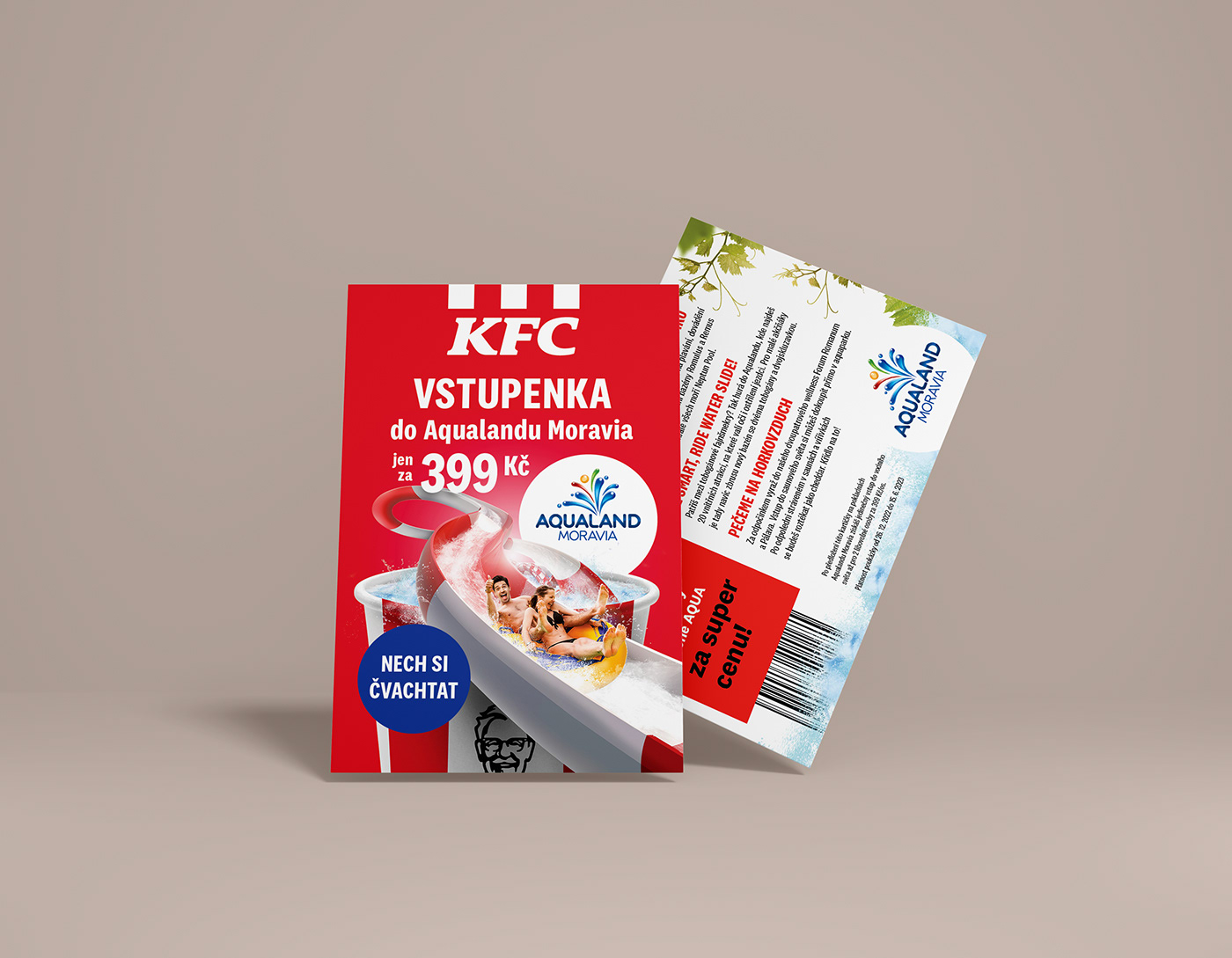 Advertising  HelterSkelter KFC photoshoot redandwhite splash visual water slide