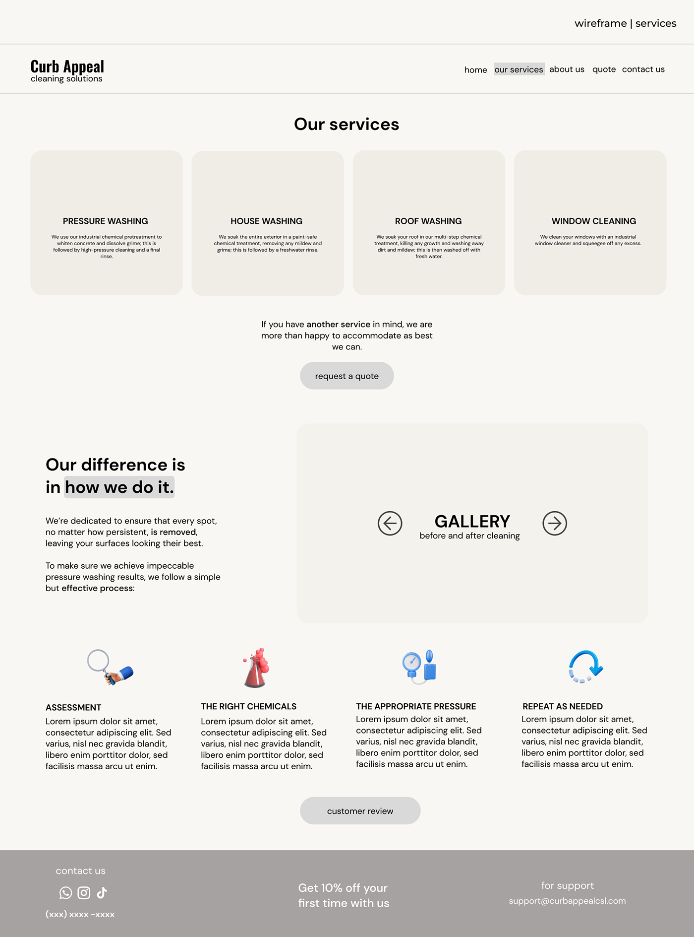 wireframe ux Website Figma cleaning services branding  strategic design
