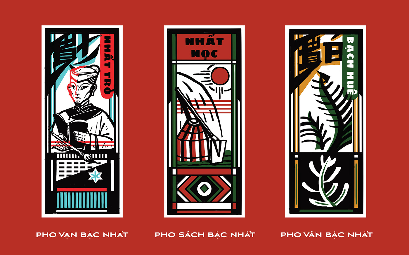 vietnam card traditional graphicdesign ILLUSTRATION  bài chòi hoi an