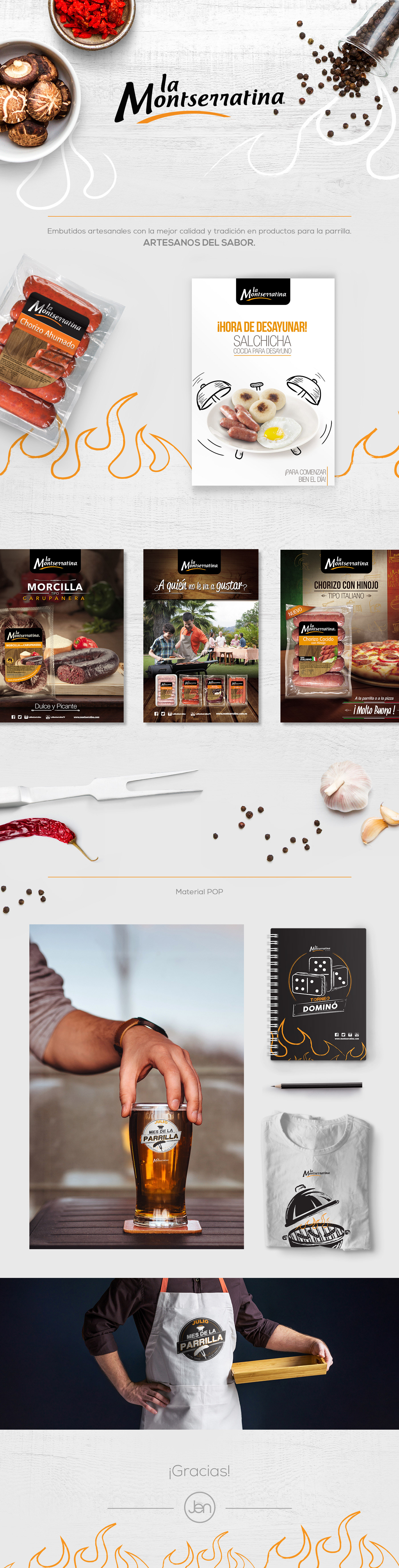 retouch graphic design branding  Food  barbecue Advertising  pop
