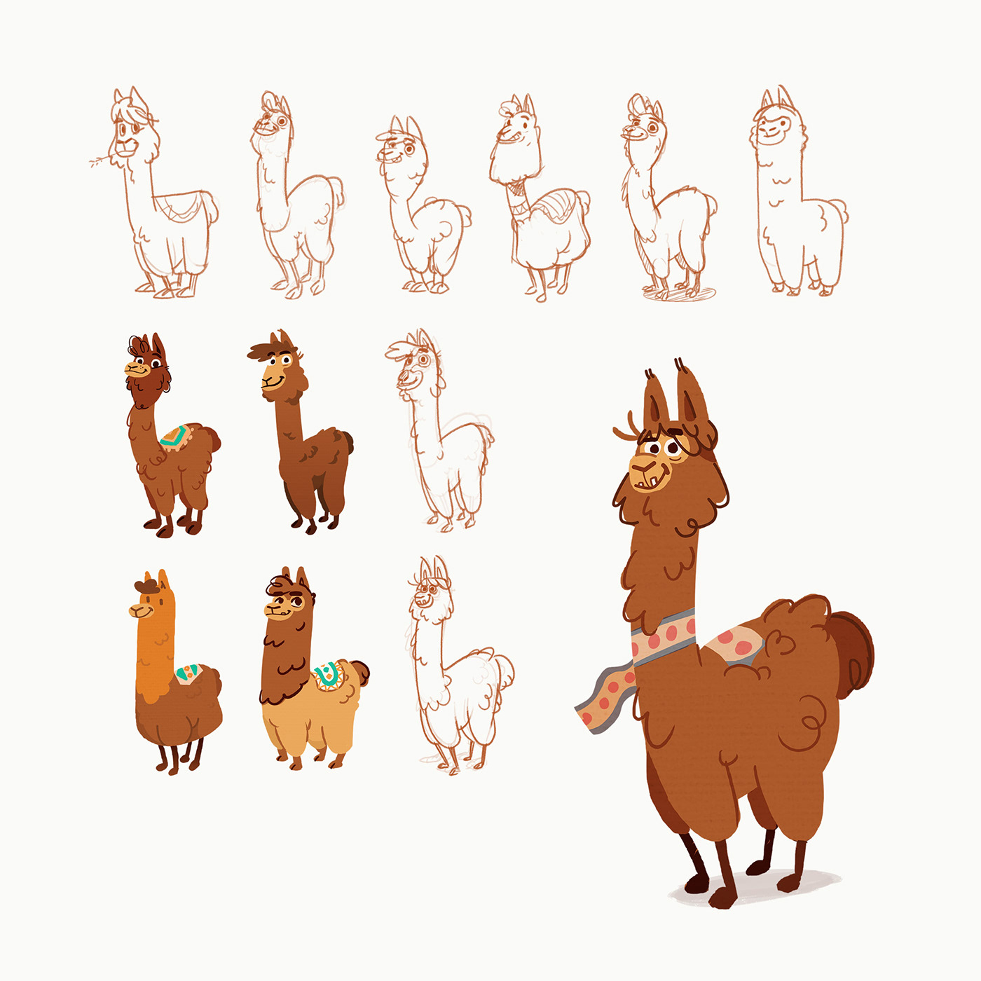 2D Animation after effects alpaca alpaka beverage Bionade character animation Character design  mate soft drink