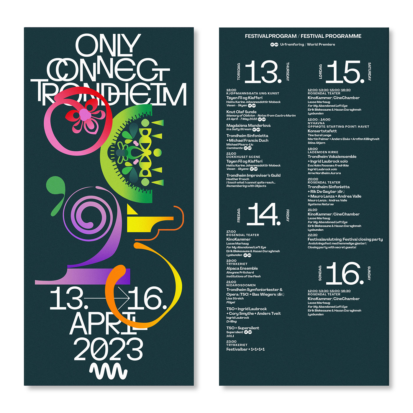 anti festival non-format nyMusikk Only Connect poster Program typography  