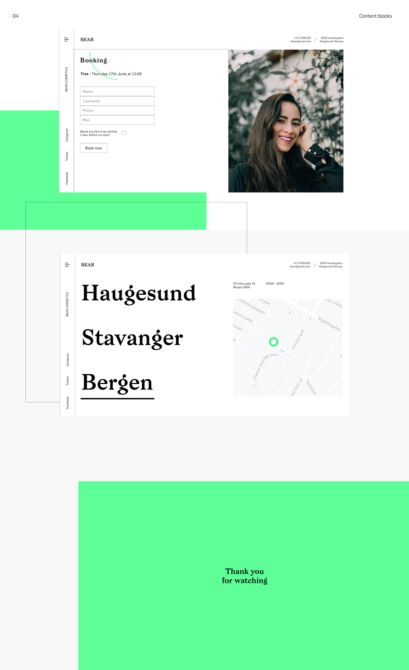 design UI ux barber inspiration creative Webdesign minimal norway typography   animation  clean interaction Layout