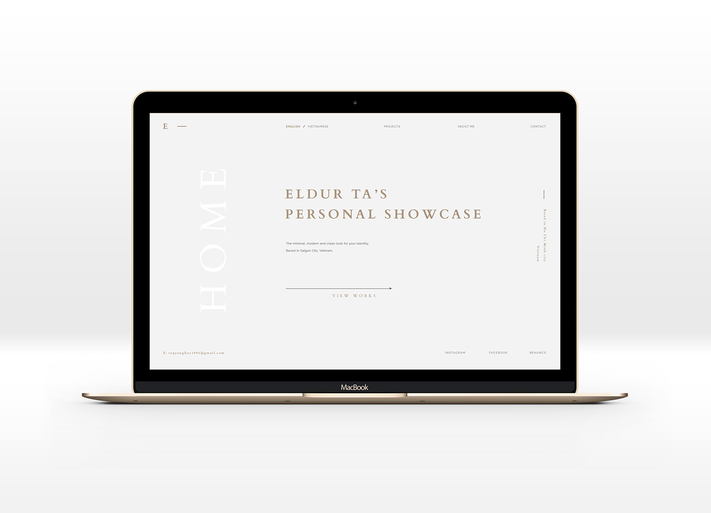 Web personal clean modern minimal classy typographic elegant portfolio