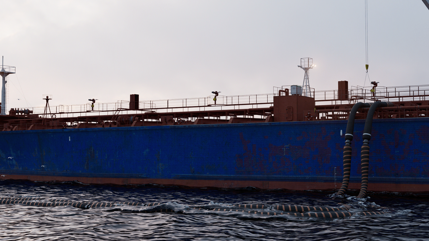 SPM operation, oil tanker
