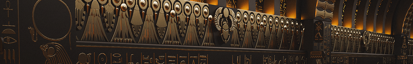 3D adobe art black cinematic concept egypt gold history illustrations