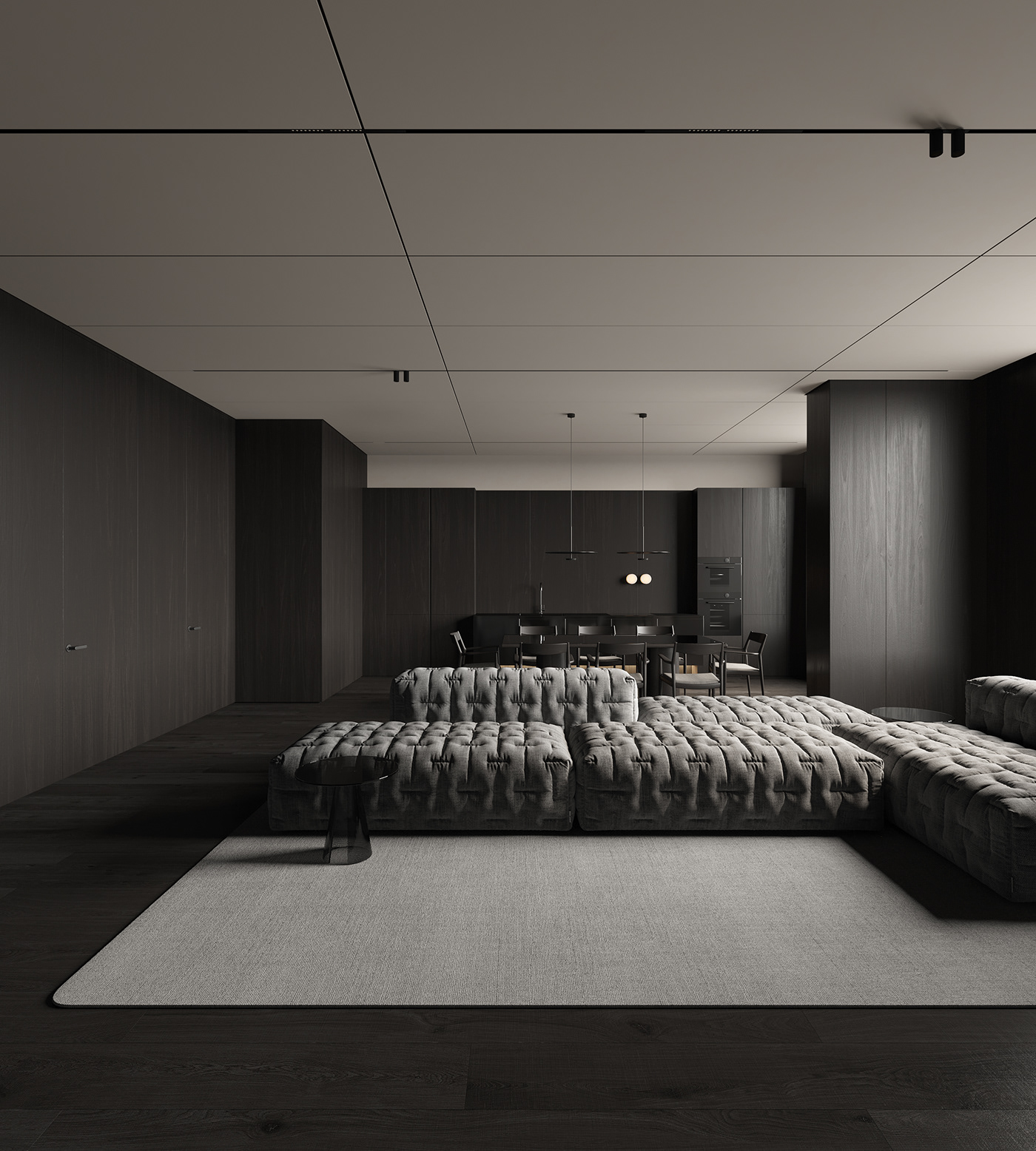 furniture 3D visualization 3ds max Render corona CGI modern dark